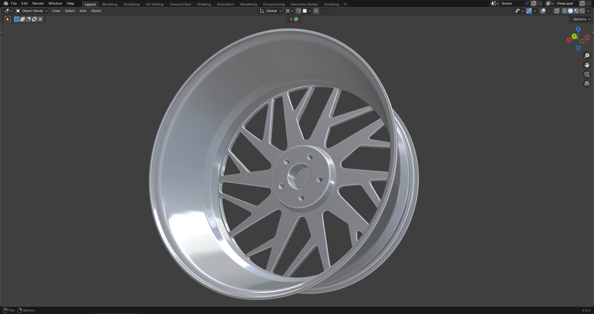 Forgiato Tec Mono 1.17 Rim 3D Model