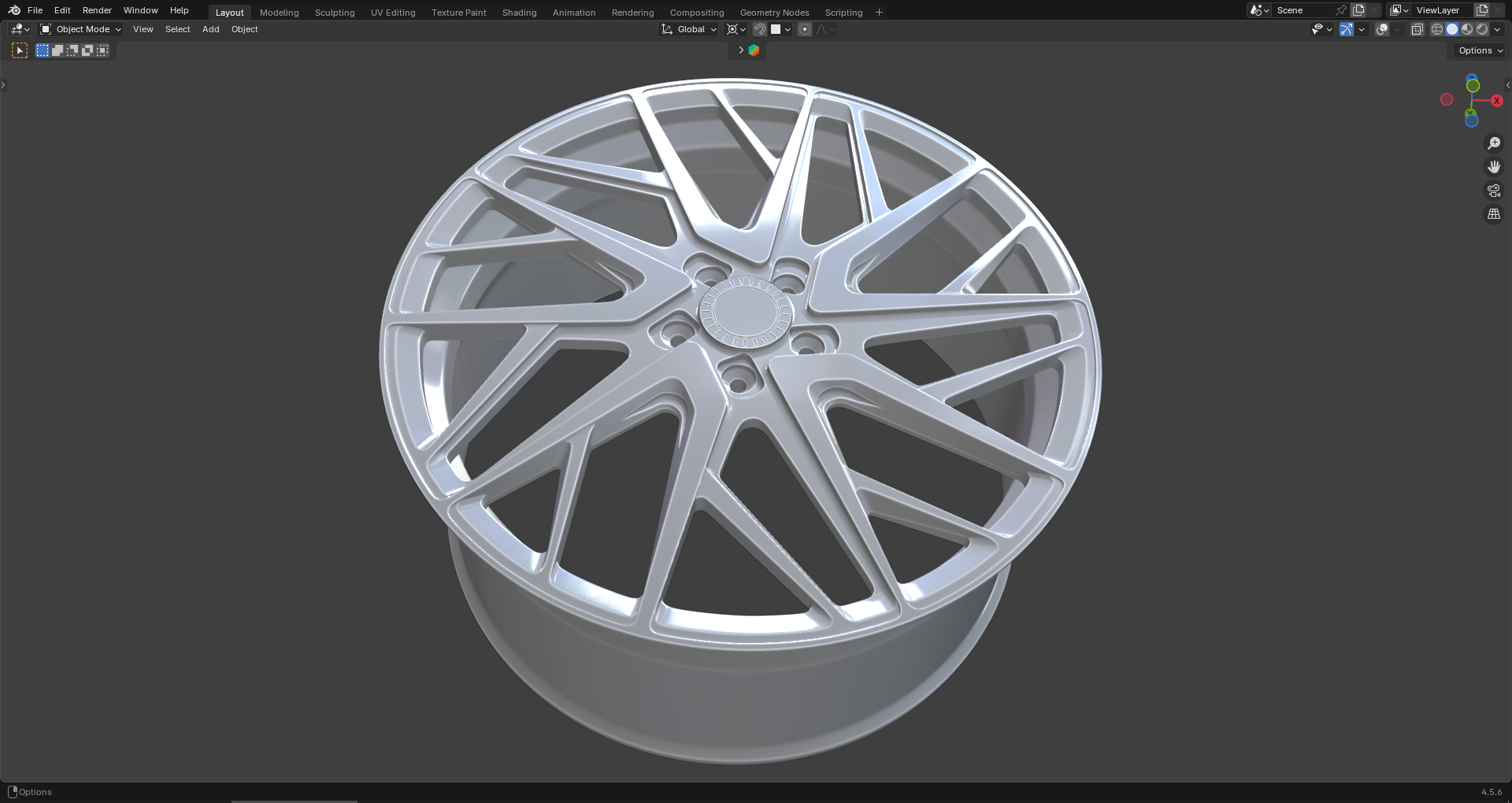 Forgiato Tec Mono 1.17 Rim 3D Model