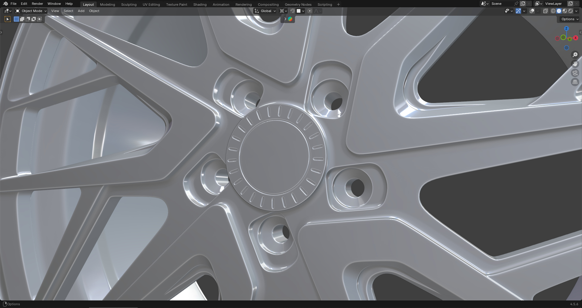 Forgiato Tec Mono 1.17 Rim 3D Model