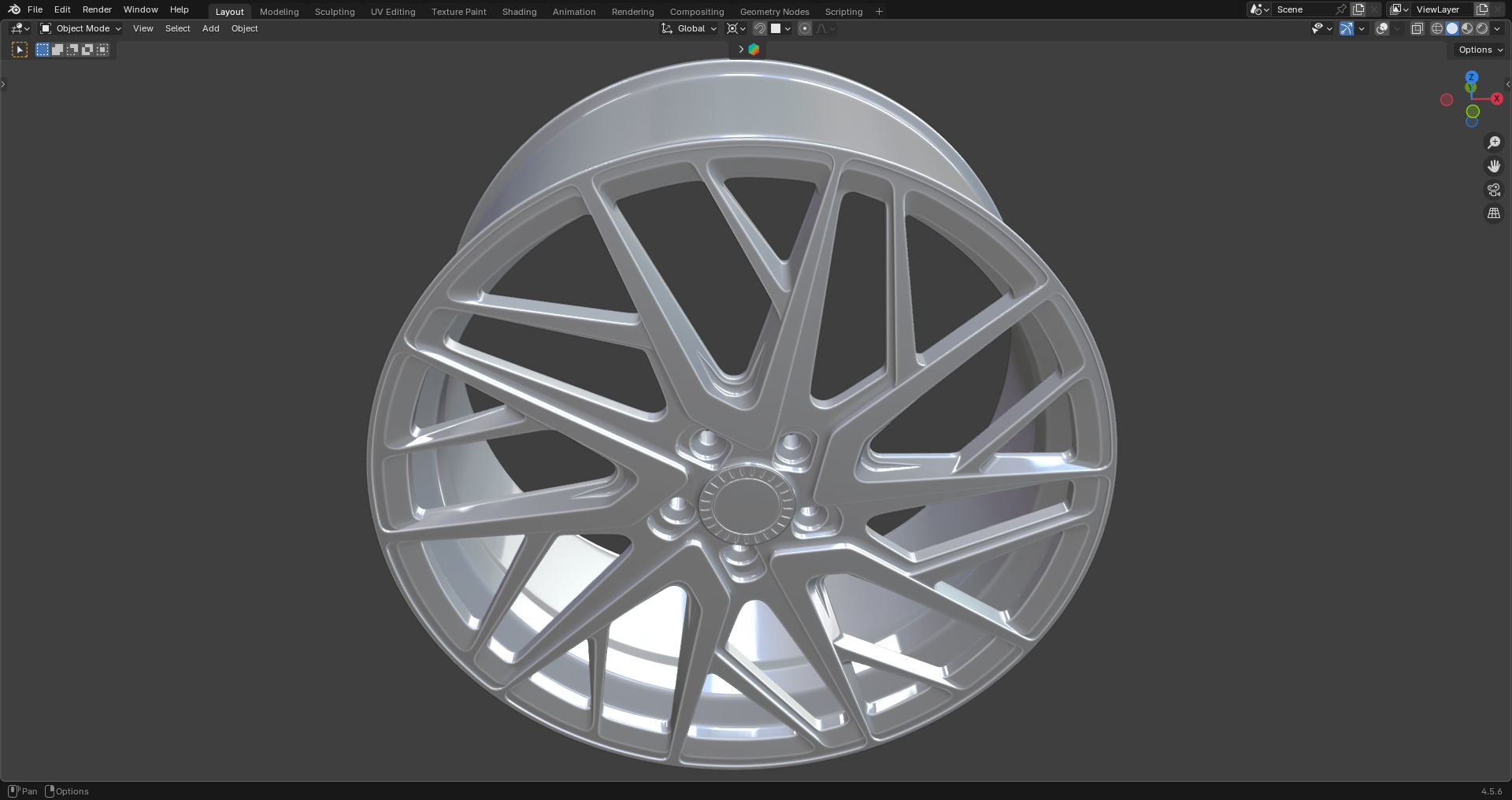 Forgiato Tec Mono 1.17 Rim 3D Model