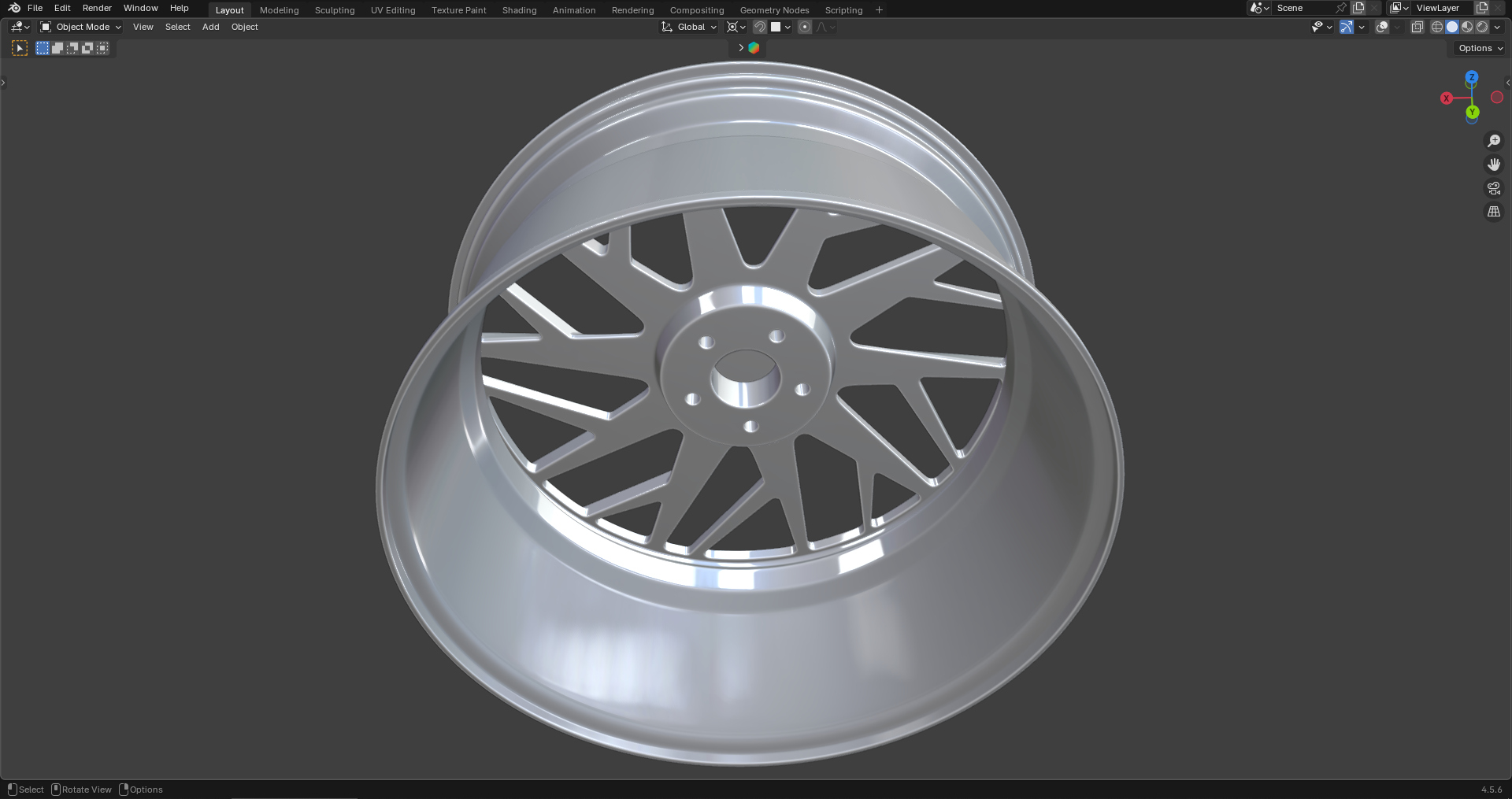 Forgiato Tec Mono 1.17 Rim 3D Model