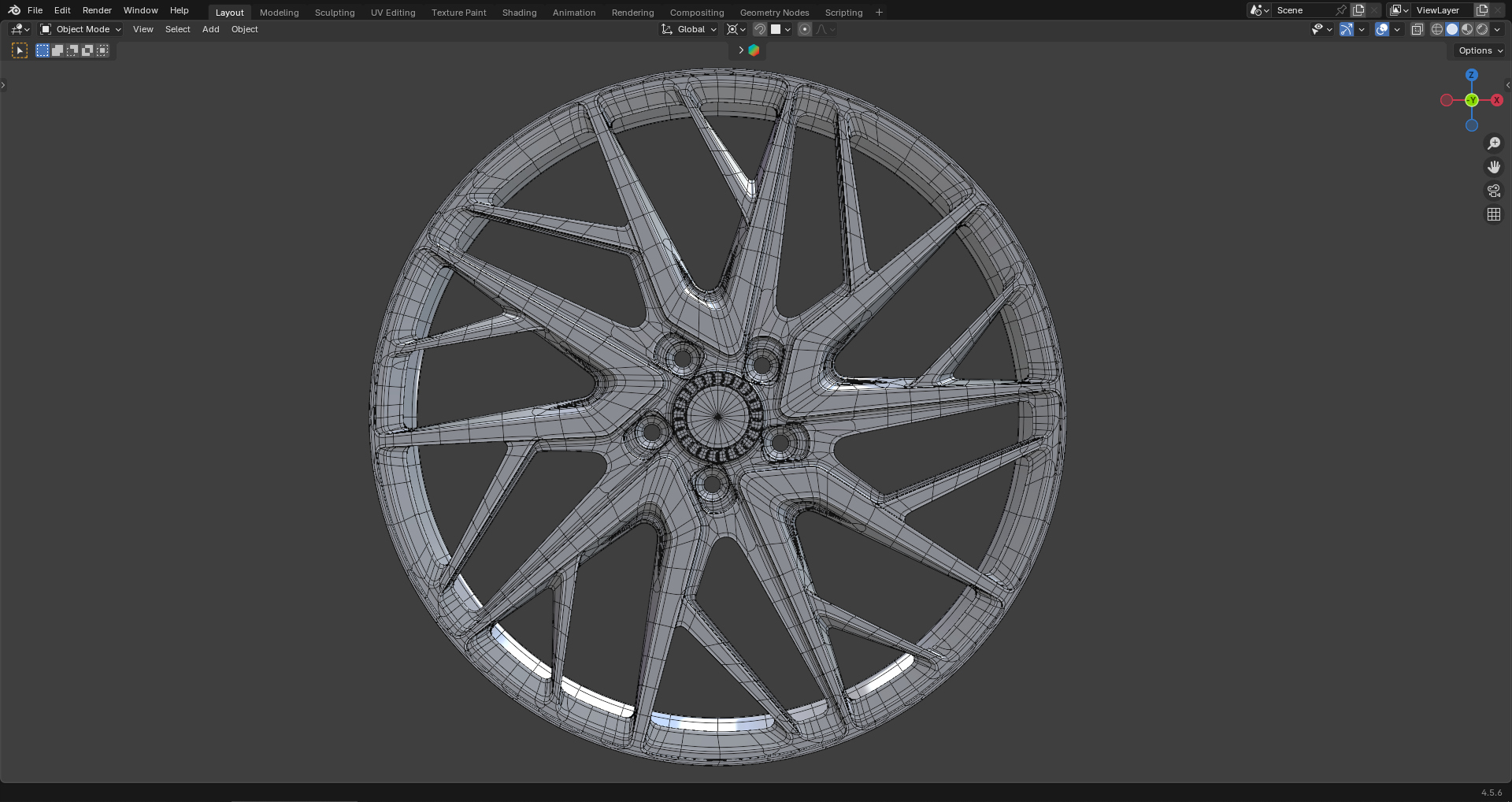 Forgiato Tec Mono 1.17 Rim 3D Model