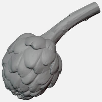 Artichoke with Stem - For 3D Print