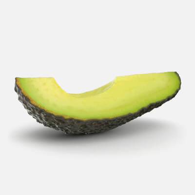 Avocado Slice - 3D Scanned