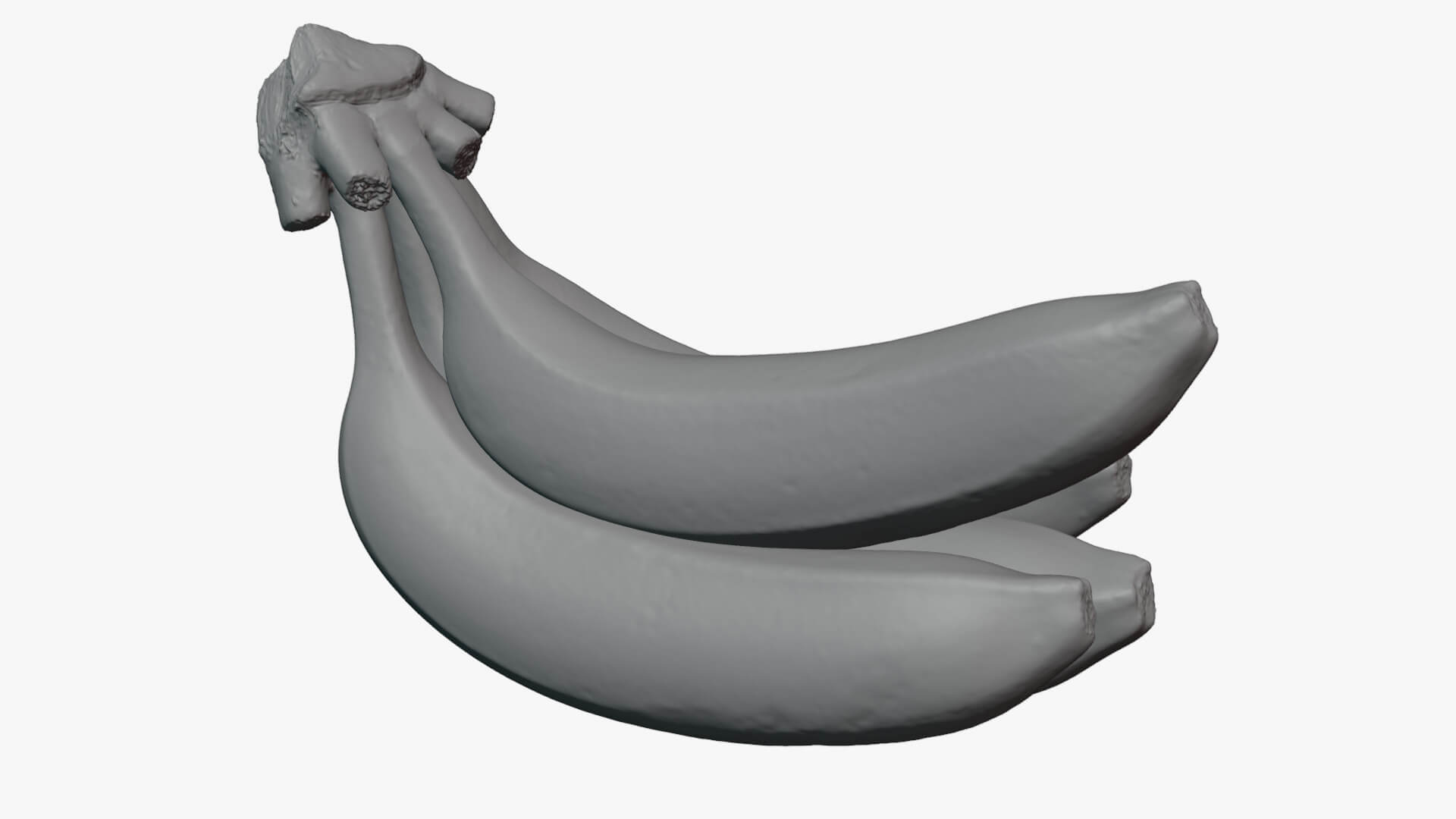 Banana Stem with Remaining Bananas - For 3D Print 3D Model