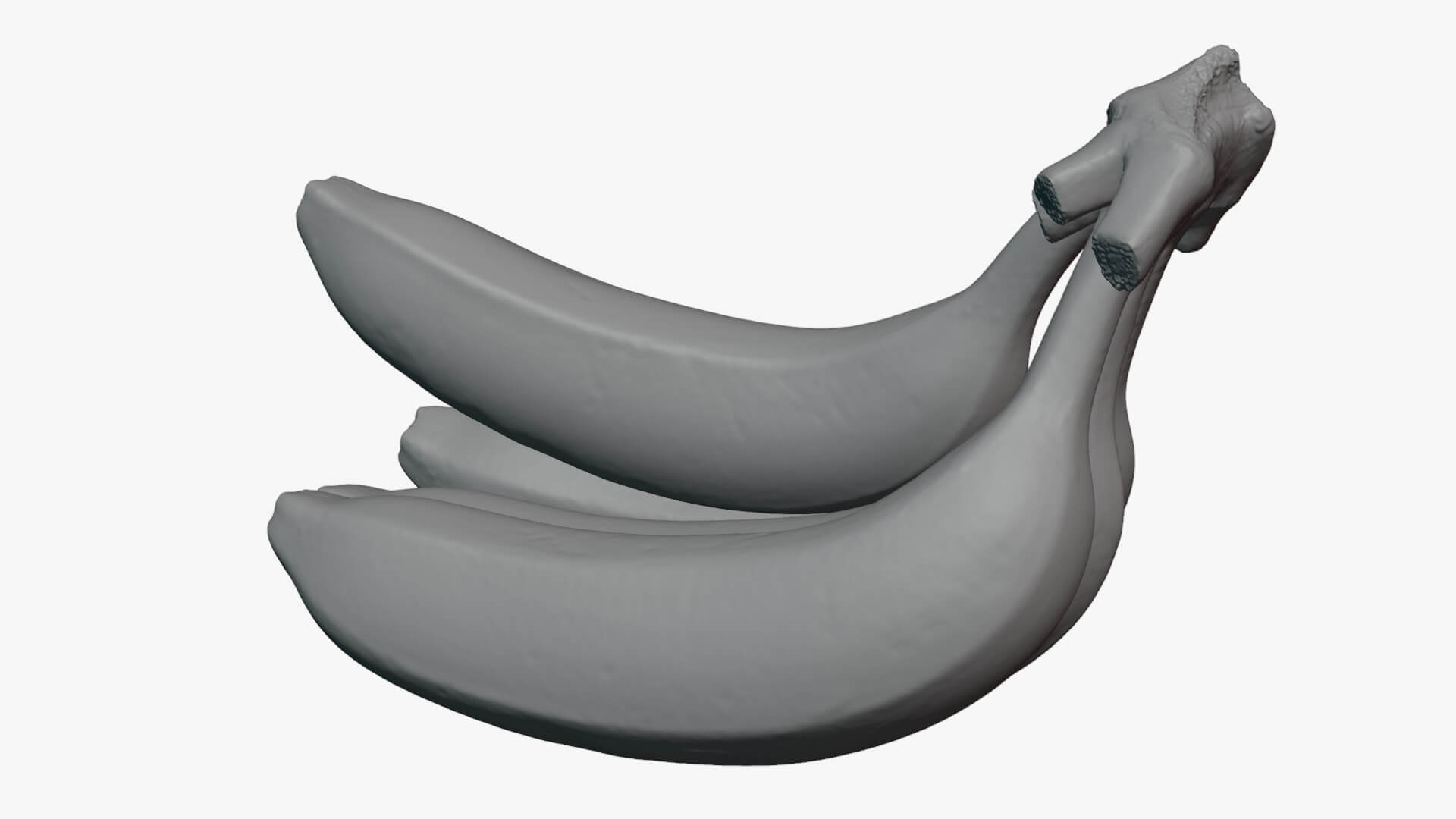 Banana Stem with Remaining Bananas - For 3D Print 3D Model