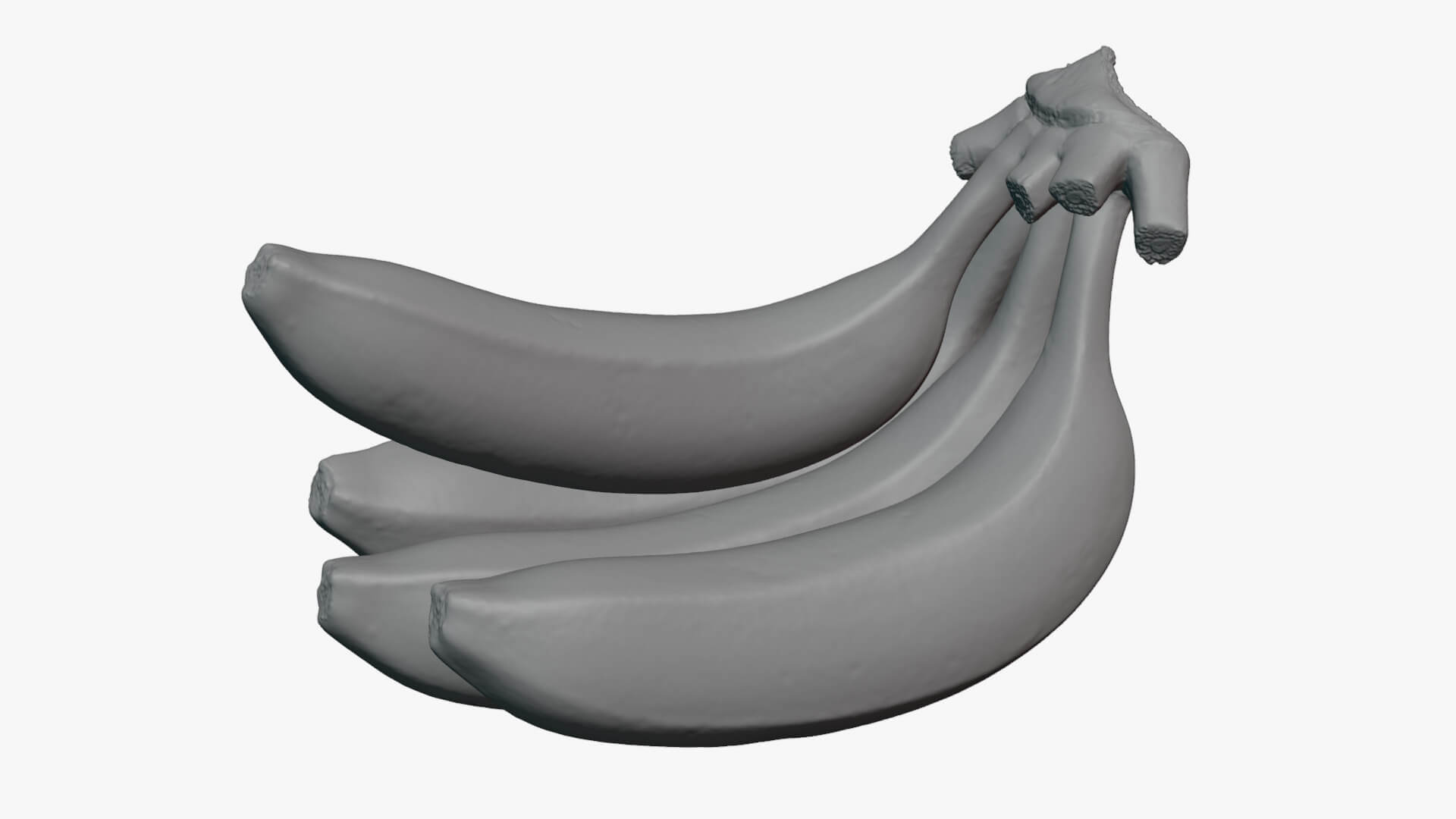 Banana Stem with Remaining Bananas - For 3D Print 3D Model