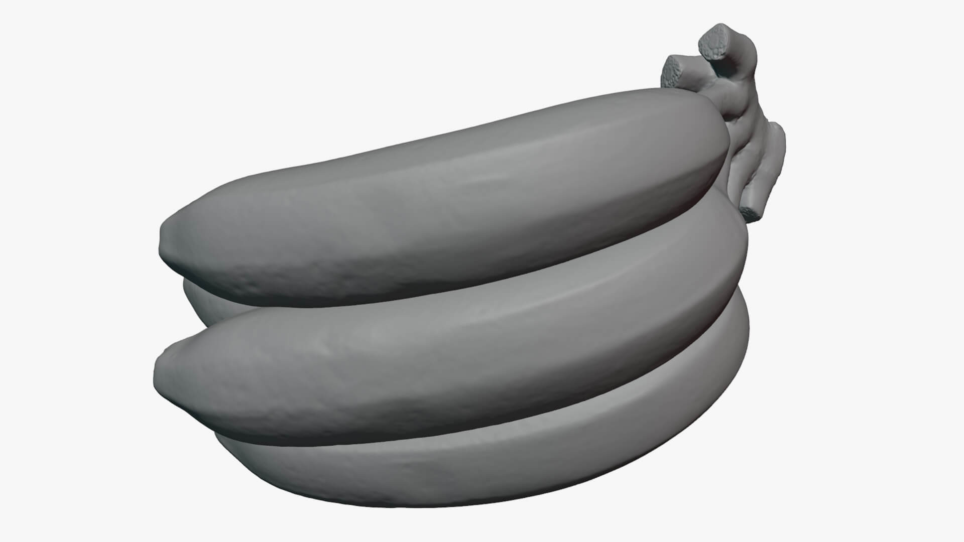 Banana Stem with Remaining Bananas - For 3D Print 3D Model