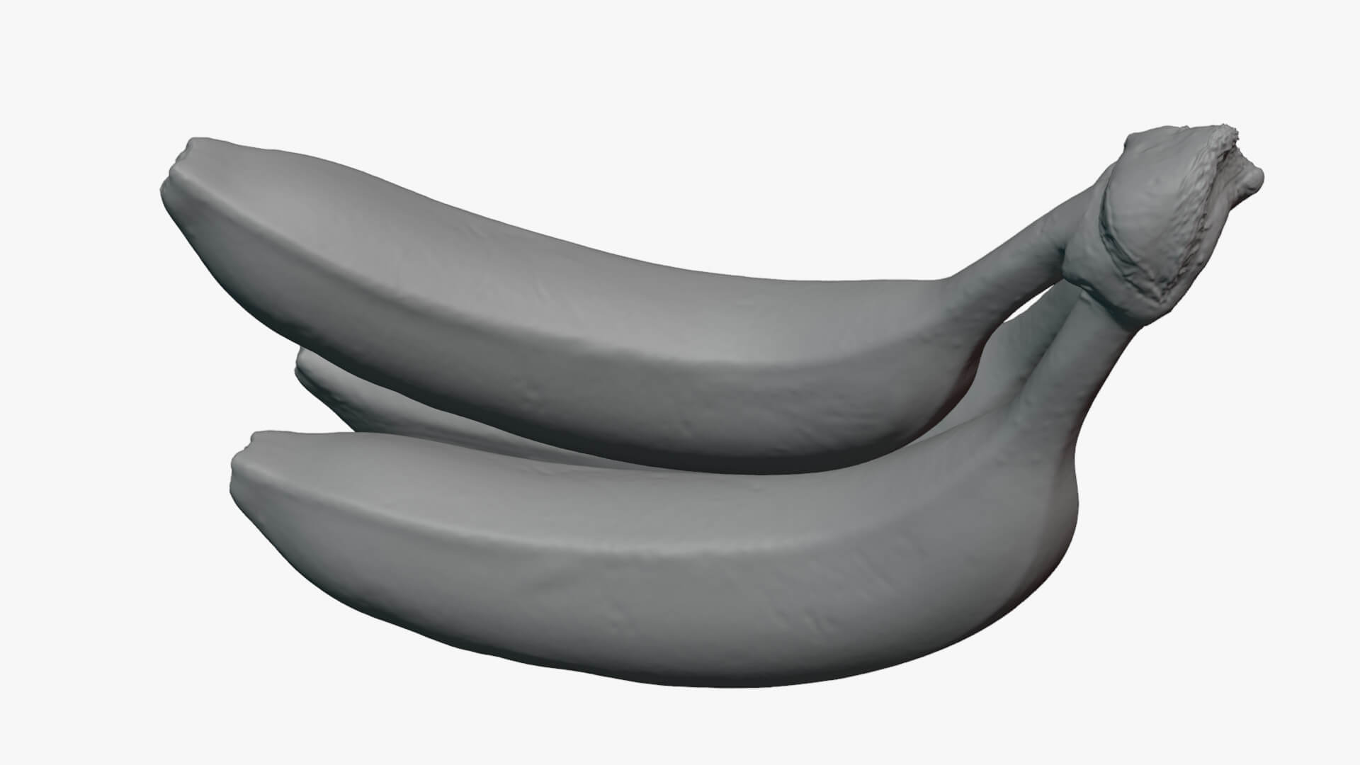 Banana Trio Bunch - For 3D Print 3D Model