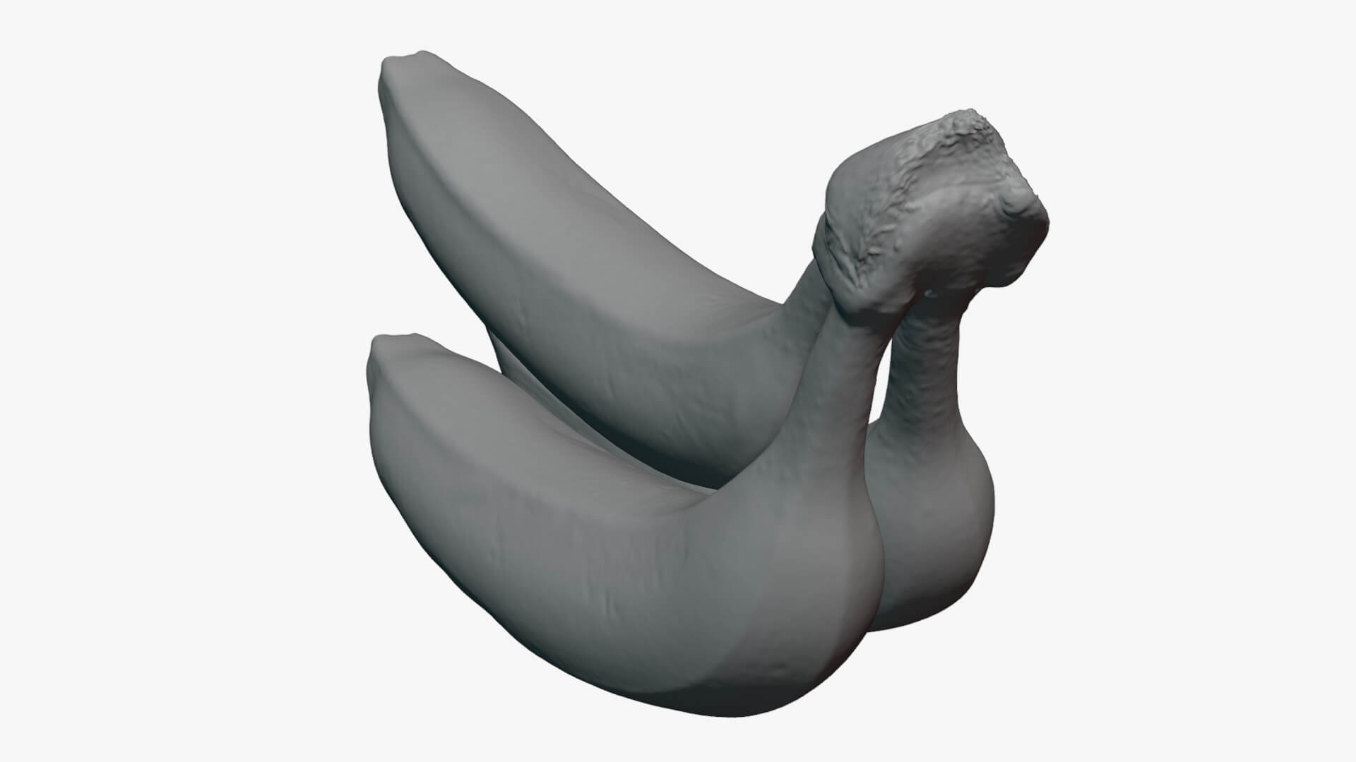Banana Trio Bunch - For 3D Print 3D Model
