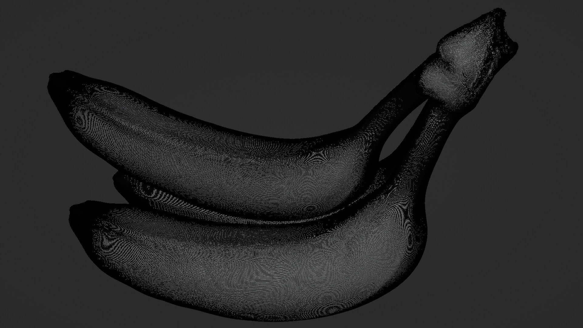Banana Trio Bunch - For 3D Print 3D Model