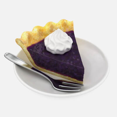 Blueberry Pie on Plate