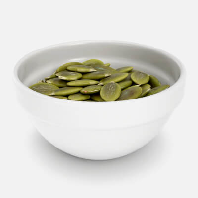 Ceramic Bowl Of Pumpkin Seeds