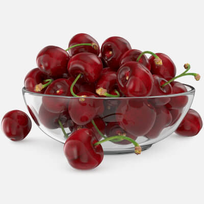 Cherries in Glass Bowl