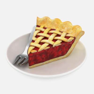 Cherry Pie on Plate