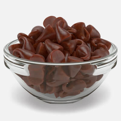 Chocolate Chips in a Glass Bowl