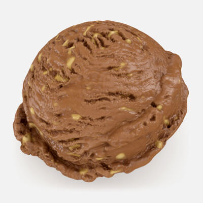 Chocolate Nut Ice Cream Scoop