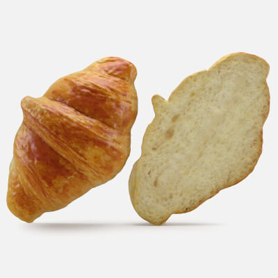 Croissant Cut Lengthwise