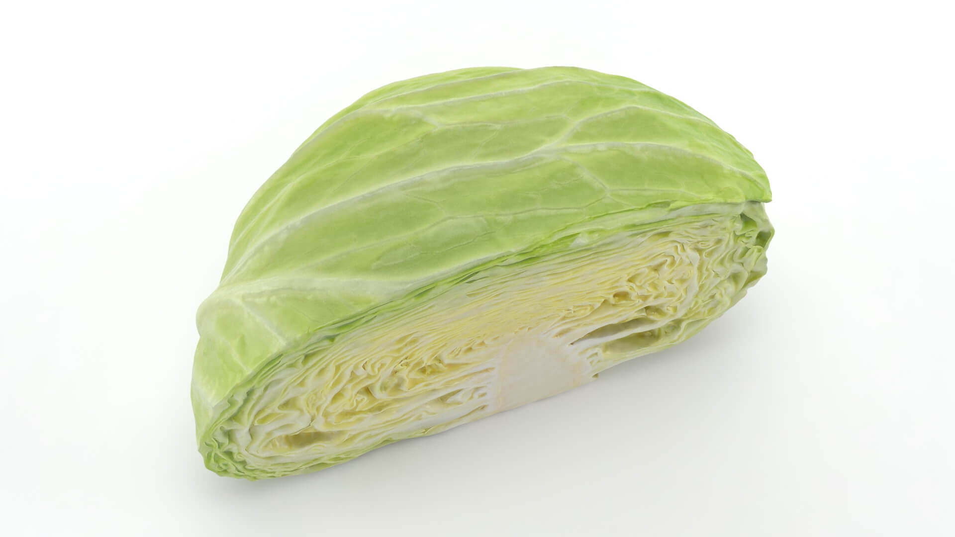 Flat Cabbage Half - 3D Scanned 3D Model