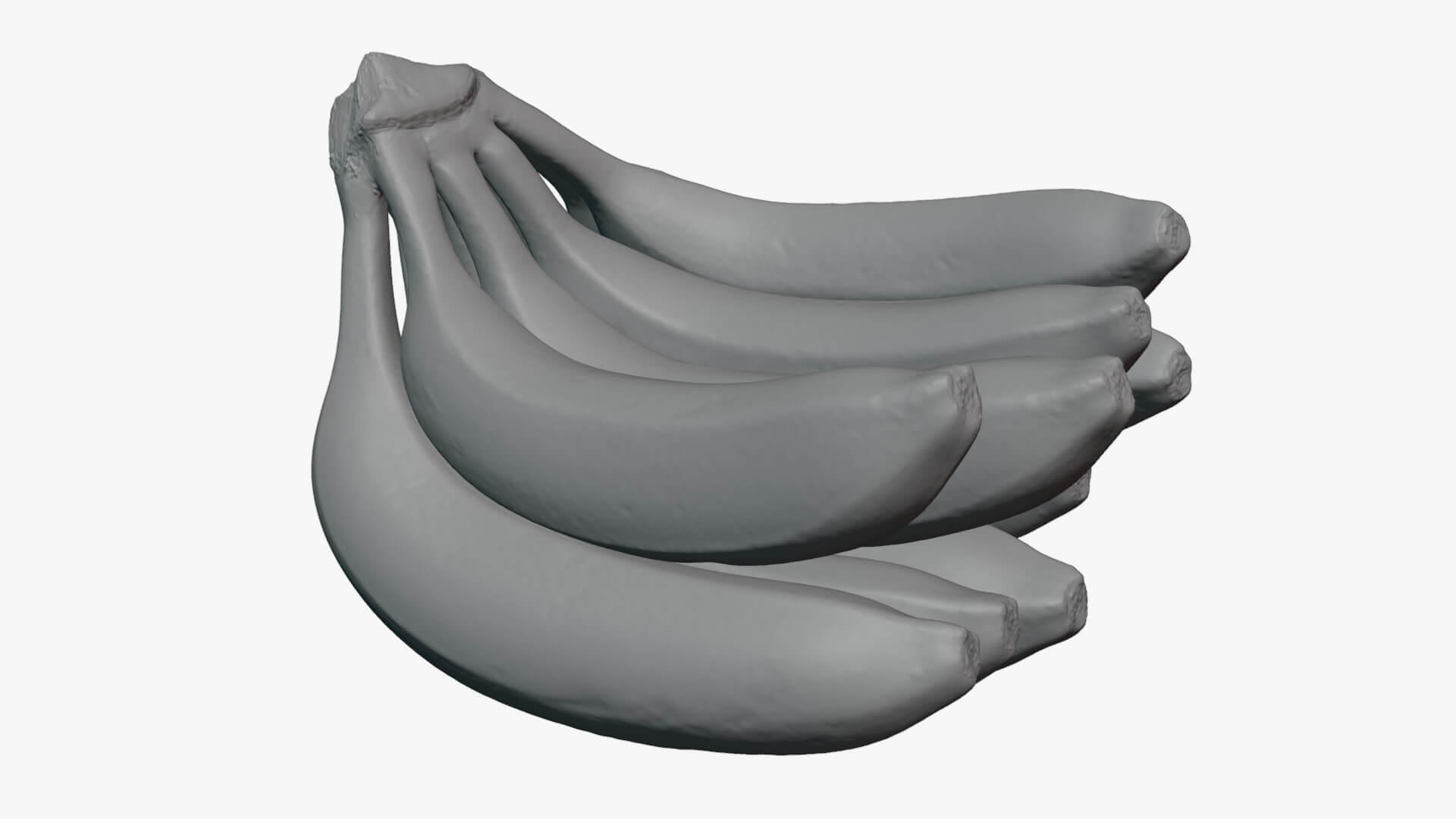 Fresh Banana Bunch - For 3D Print 3D Model