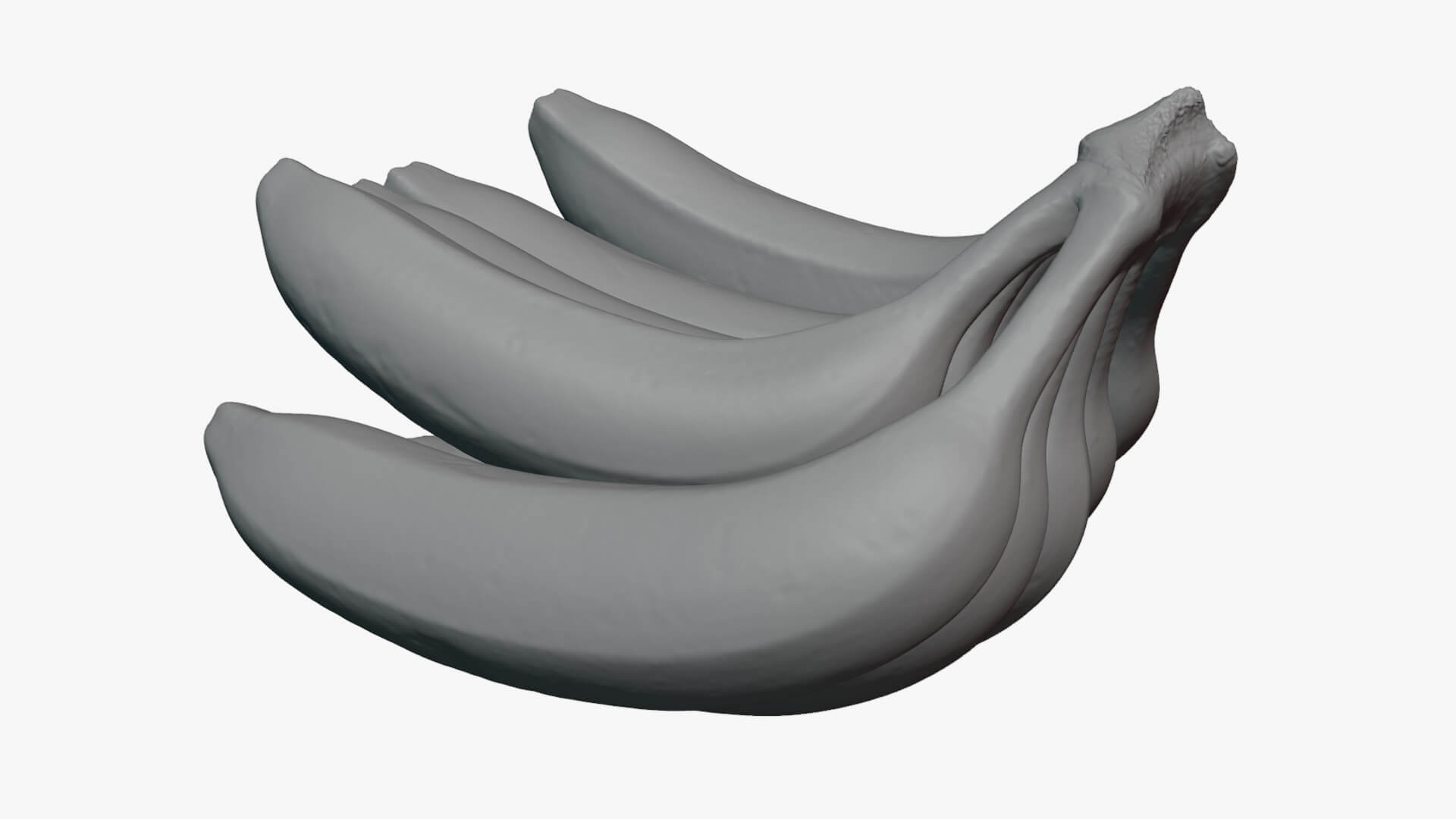 Fresh Banana Bunch - For 3D Print 3D Model