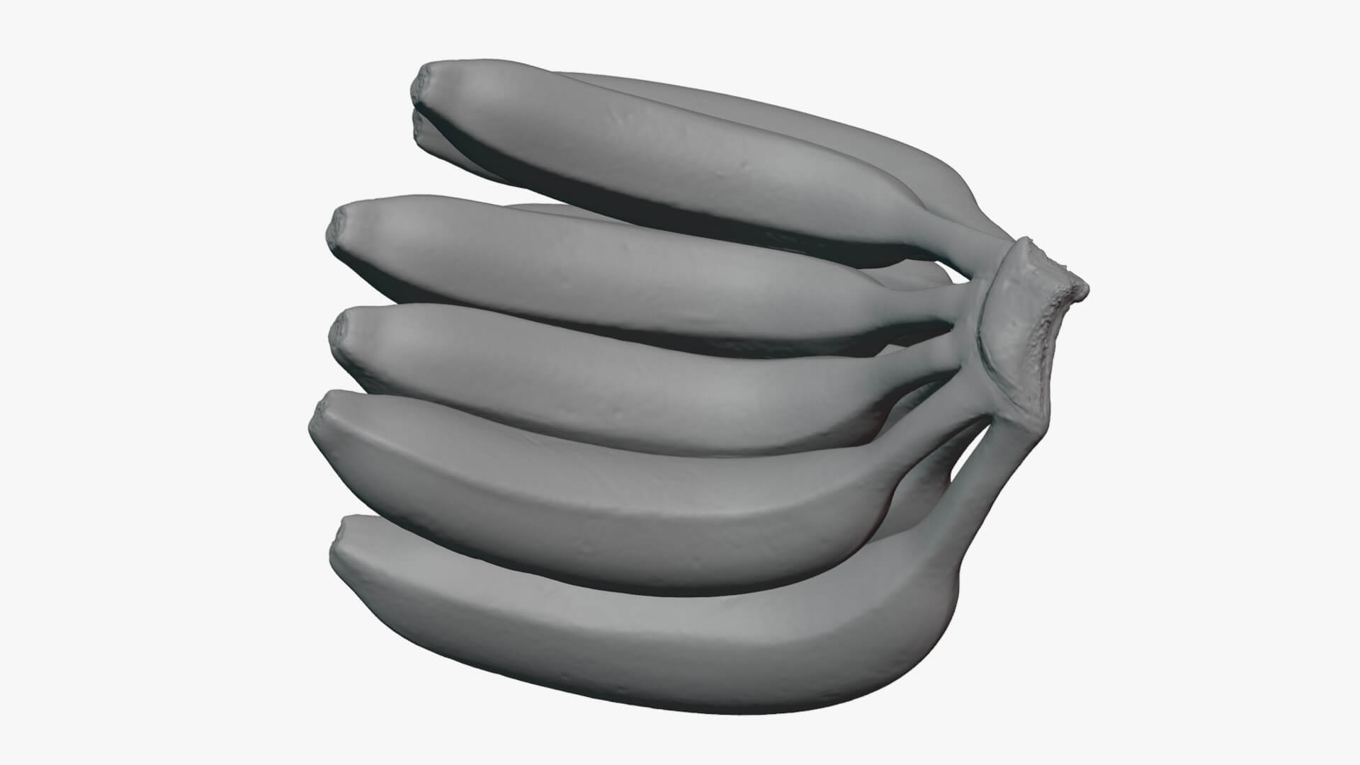 Fresh Banana Bunch - For 3D Print 3D Model