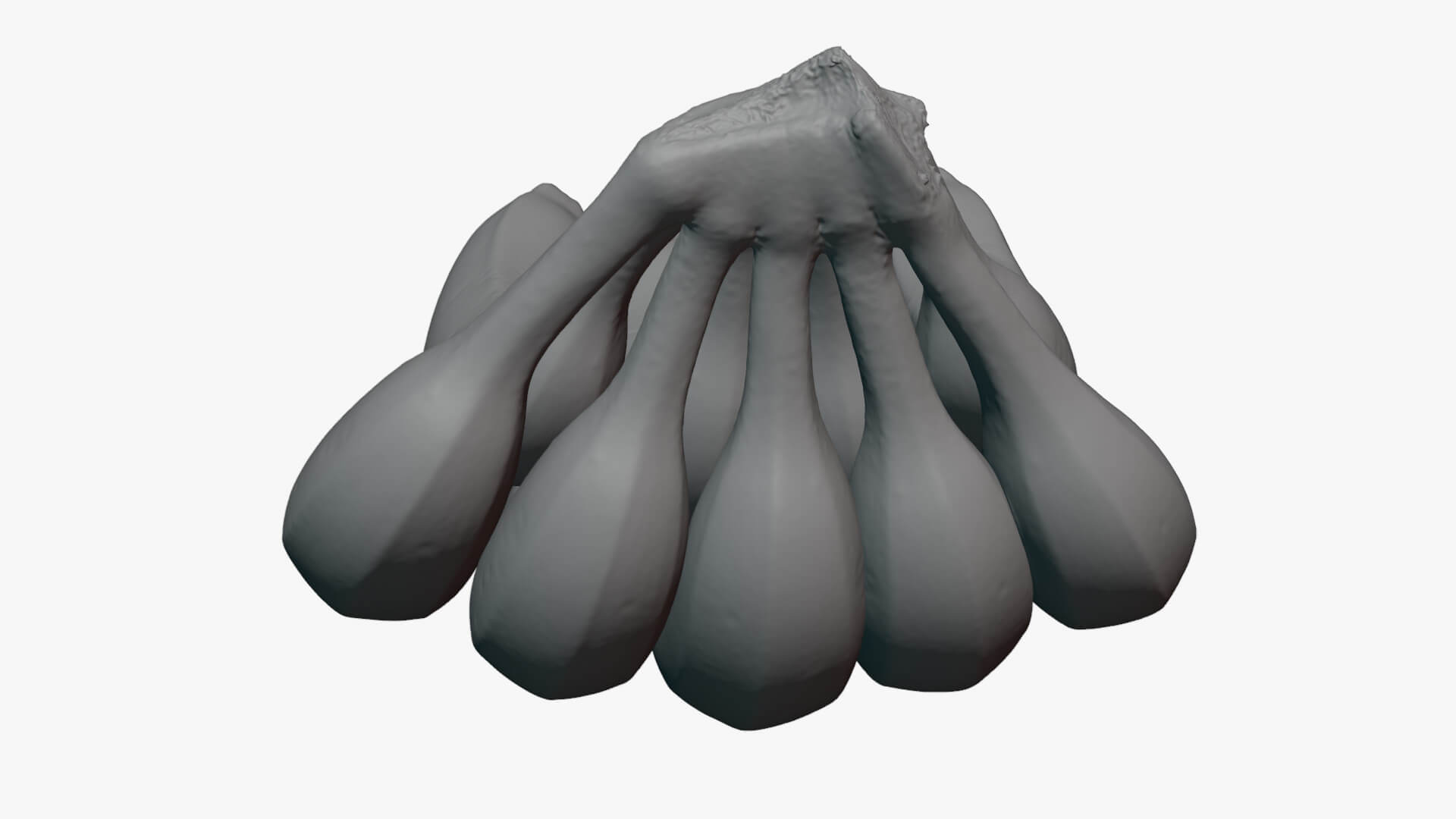 Fresh Banana Bunch - For 3D Print 3D Model