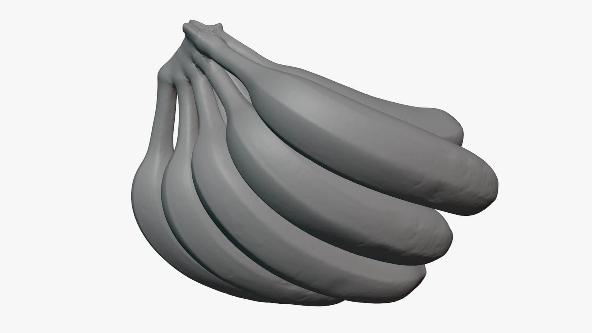 Fresh Banana Bunch - For 3D Print 3D Model