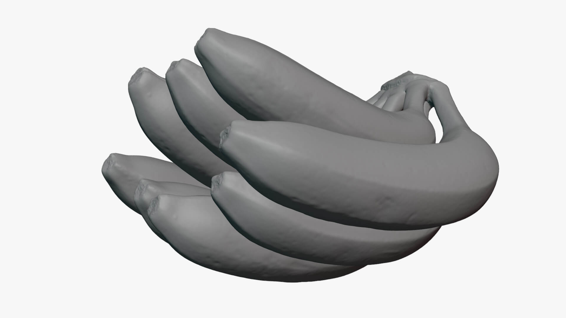 Fresh Banana Bunch - For 3D Print 3D Model