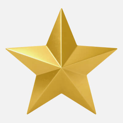 Realistic Gold Star