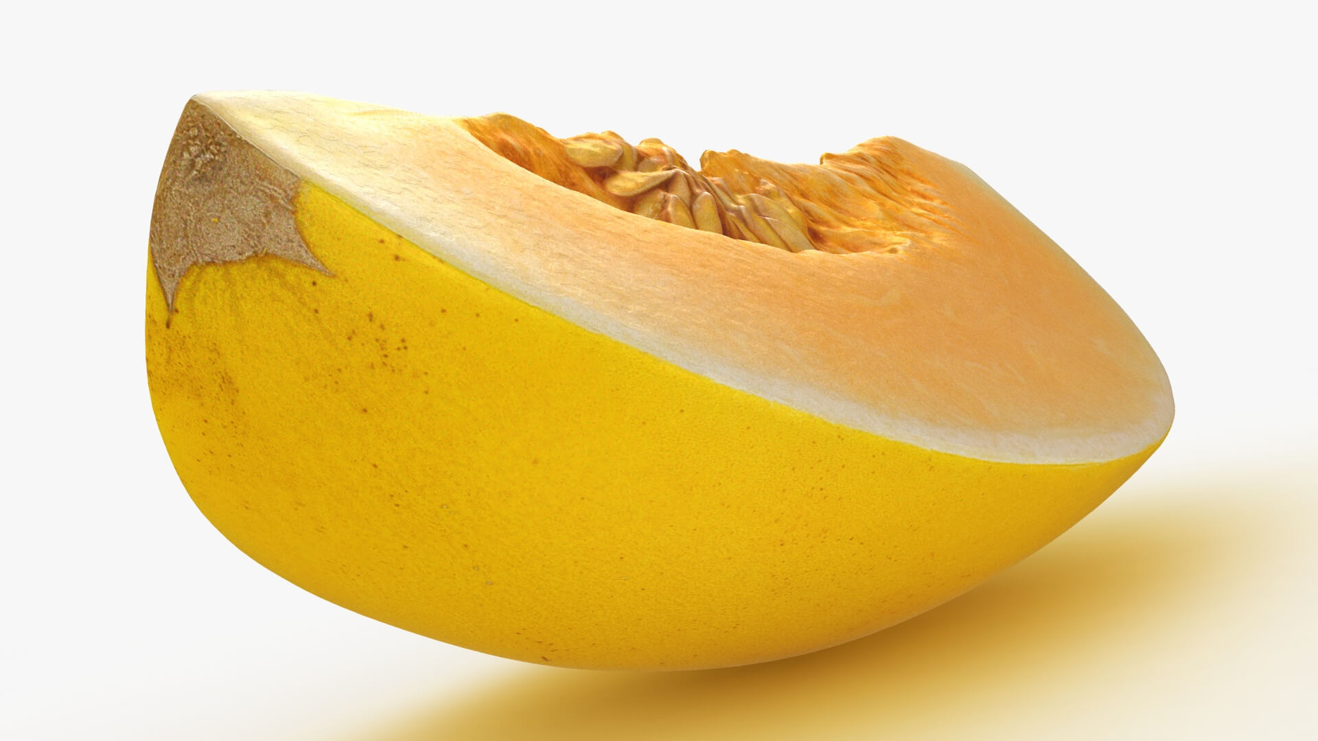 Golden Cantaloupe Slice 3D Model