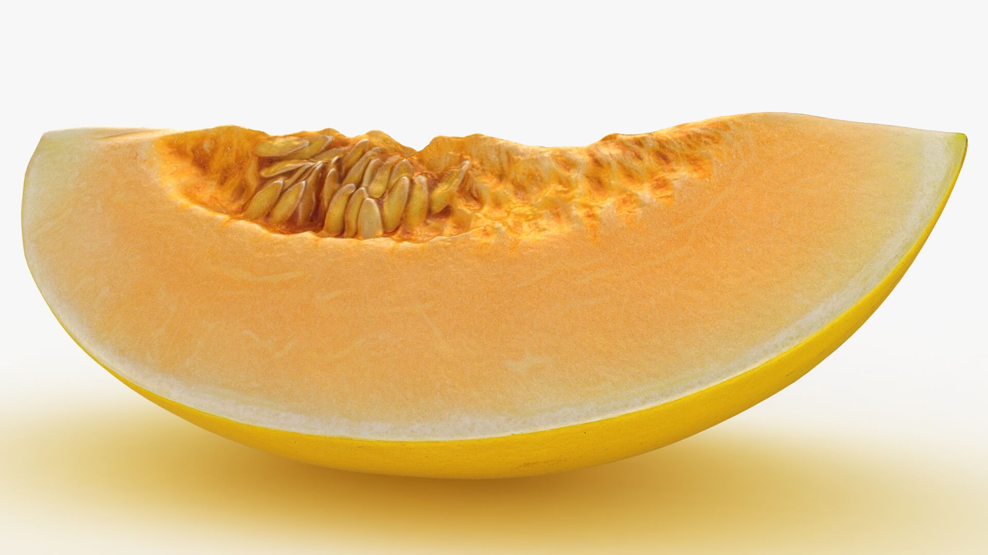 Golden Cantaloupe Slice 3D Model