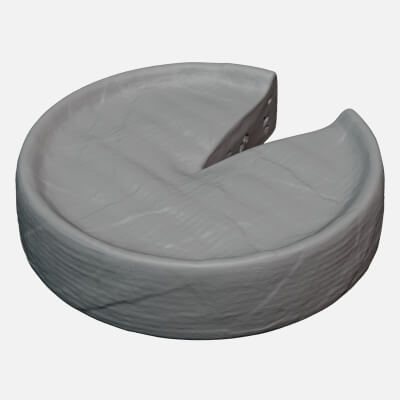 Gourmet French Brie Cheese Round - For 3D Print