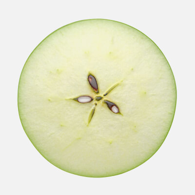 Green Apple Slice Round