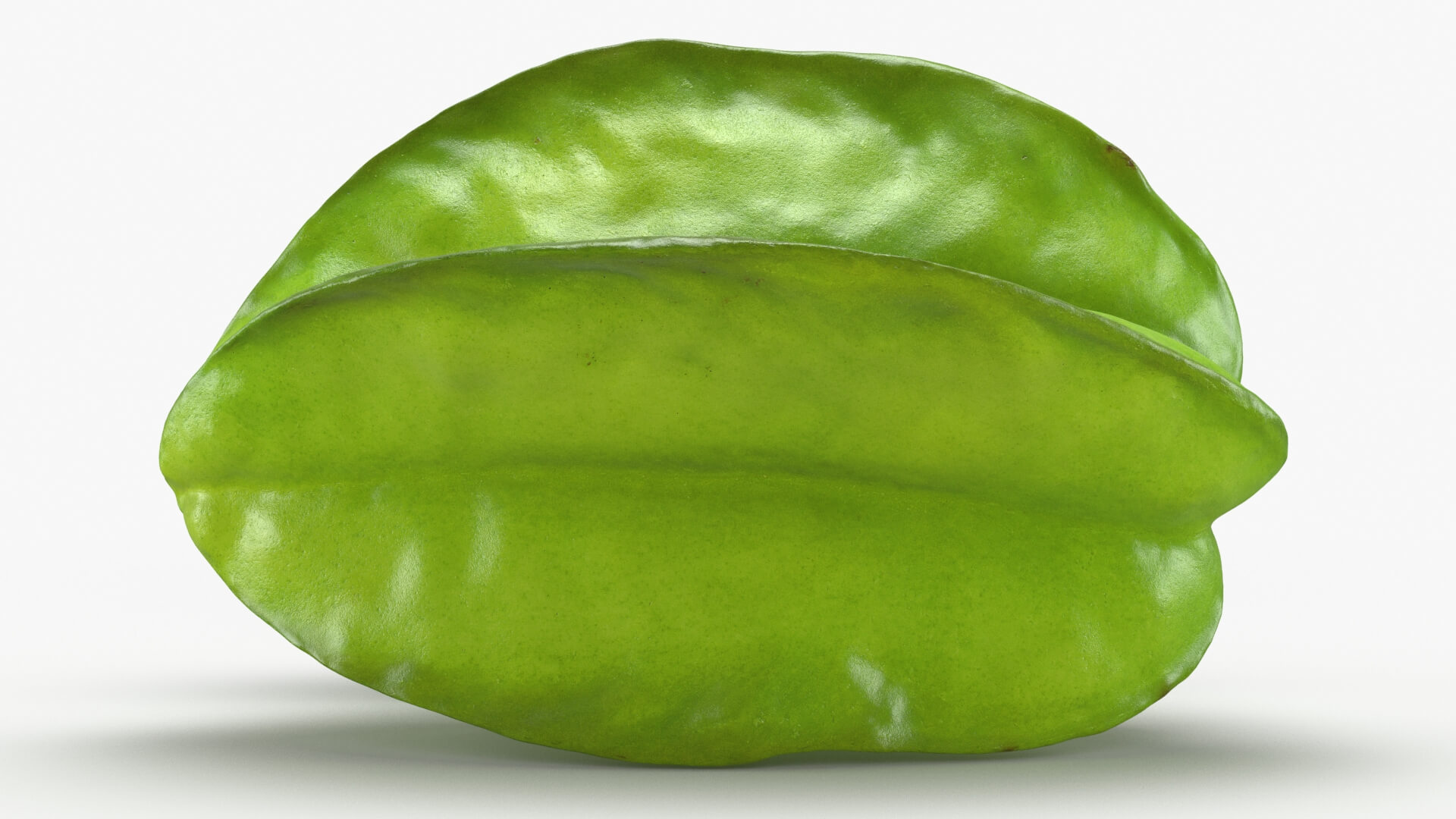 Green Star Fruit and Slice 3D Model