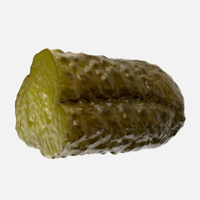 Half A Pickled Cucumber - 3D Scanned