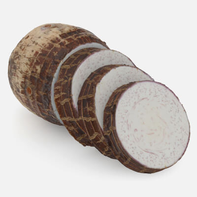 Half And Slice Taro Root