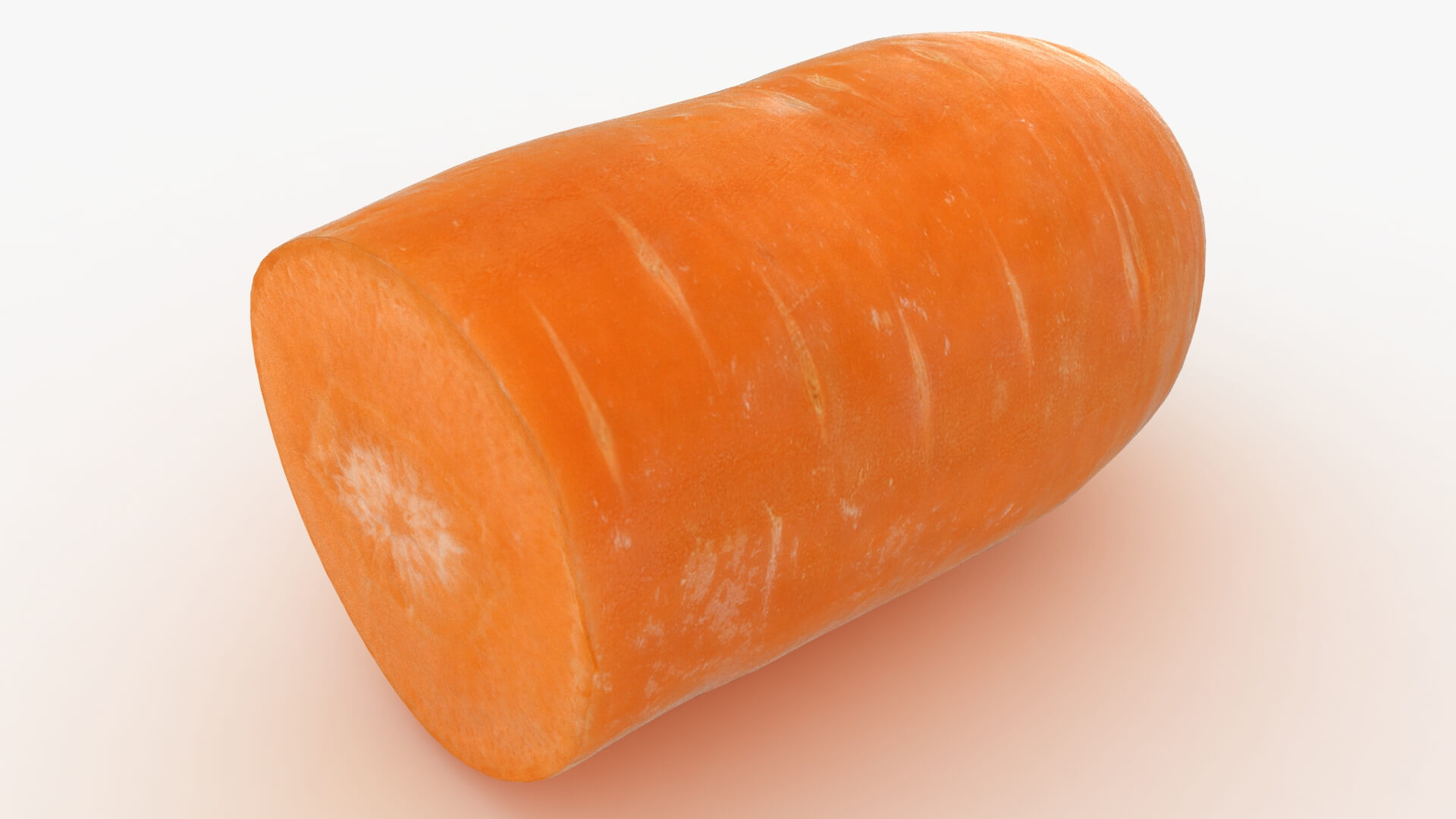 Realistic Half Carrot 3D Model