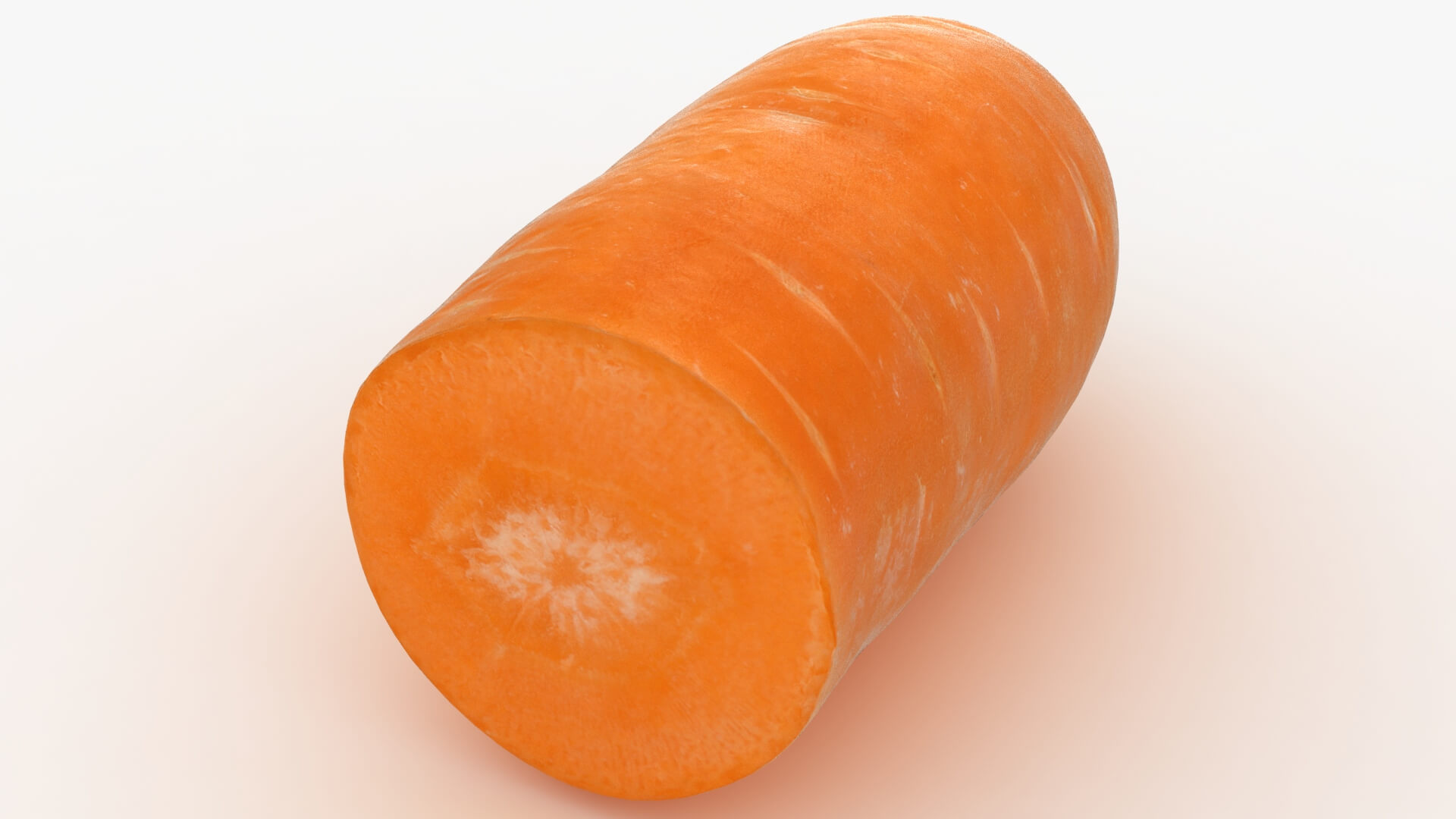Realistic Half Carrot 3D Model