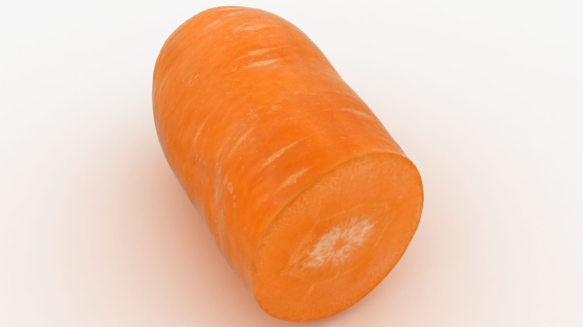 Realistic Half Carrot 3D Model