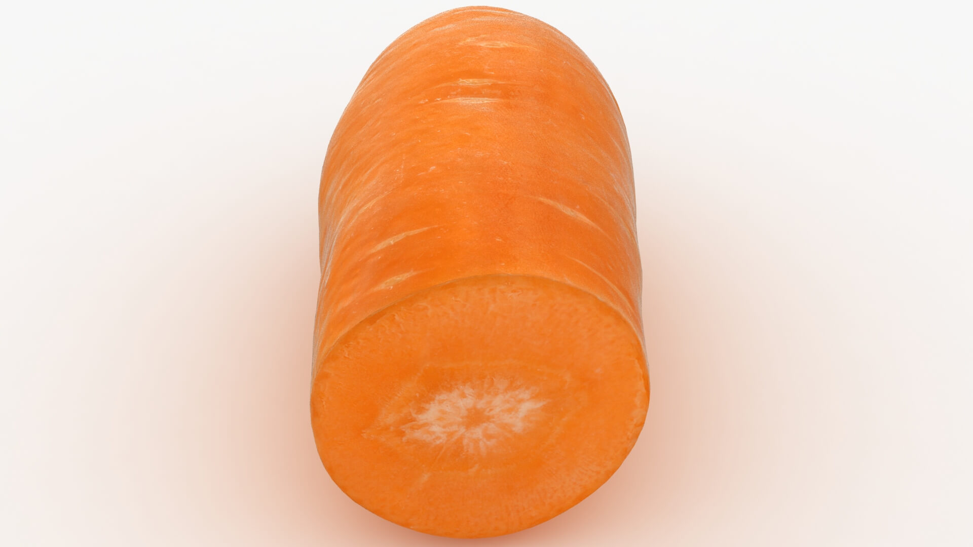Realistic Half Carrot 3D Model