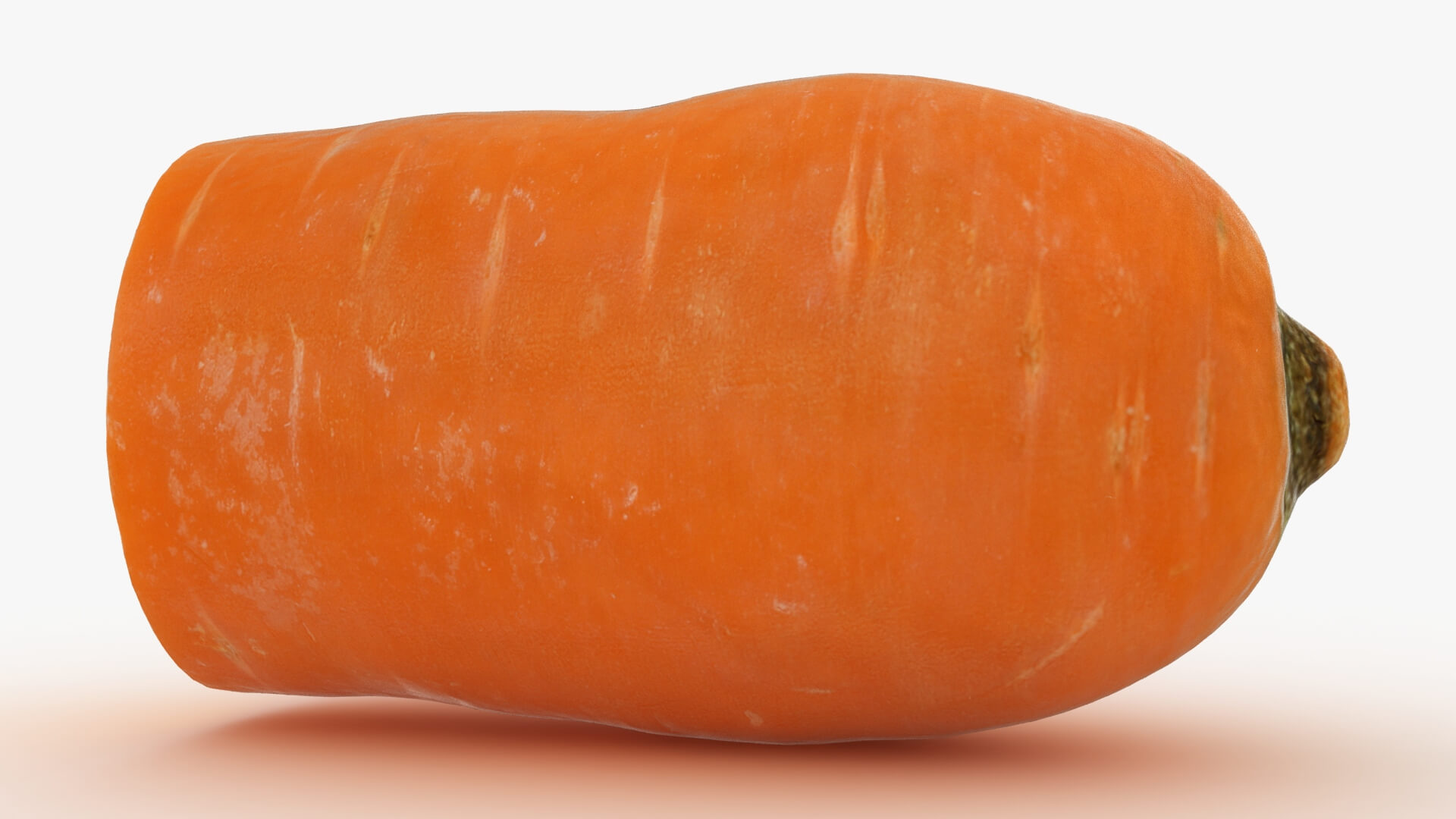 Realistic Half Carrot 3D Model