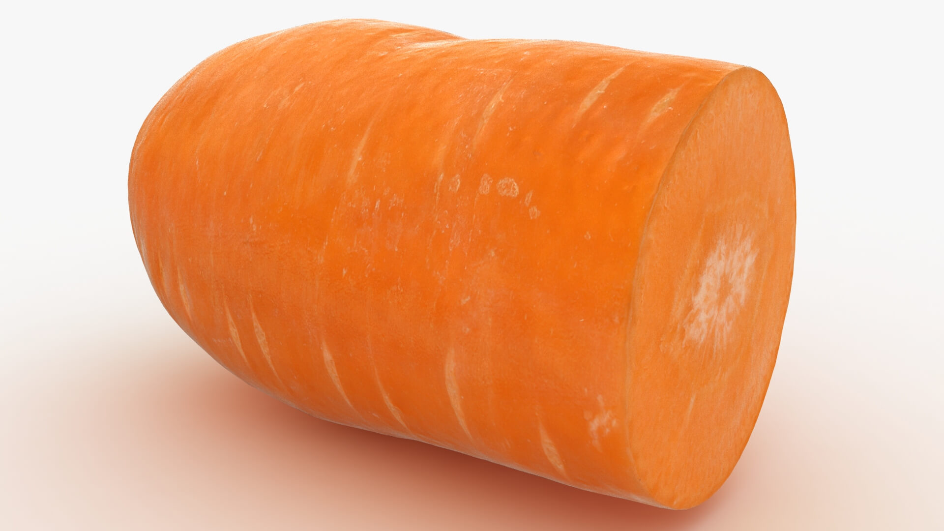 Realistic Half Carrot 3D Model