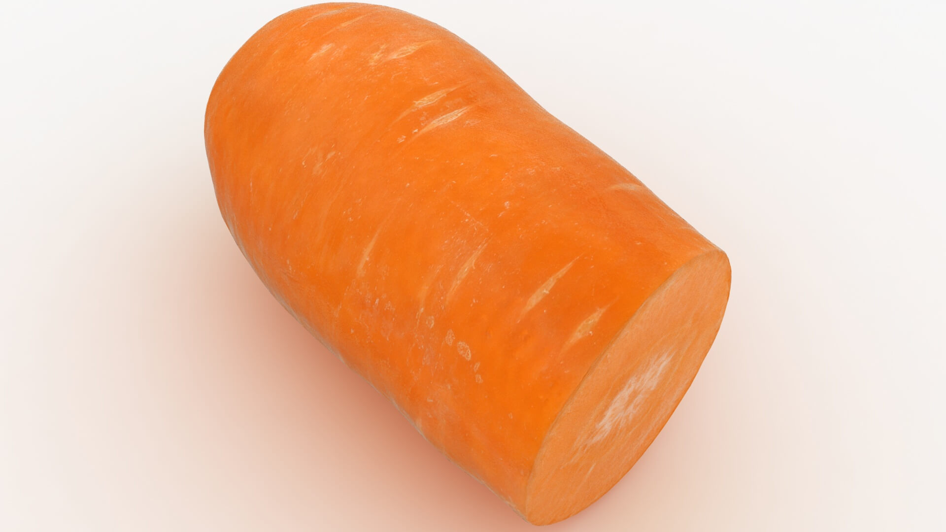 Realistic Half Carrot 3D Model
