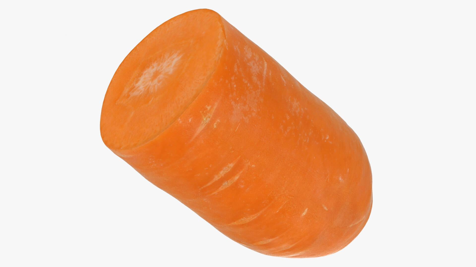 Realistic Half Carrot 3D Model