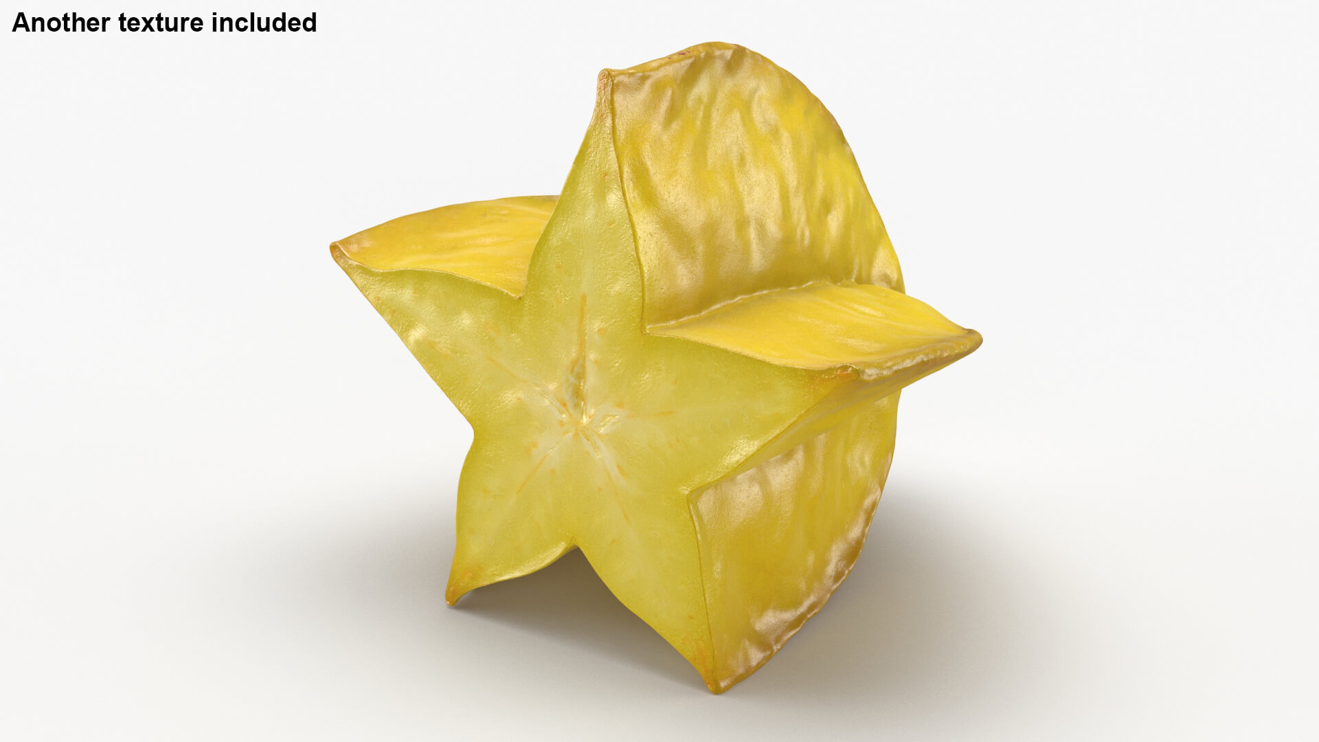 Half Cut Star Fruit 3D Model