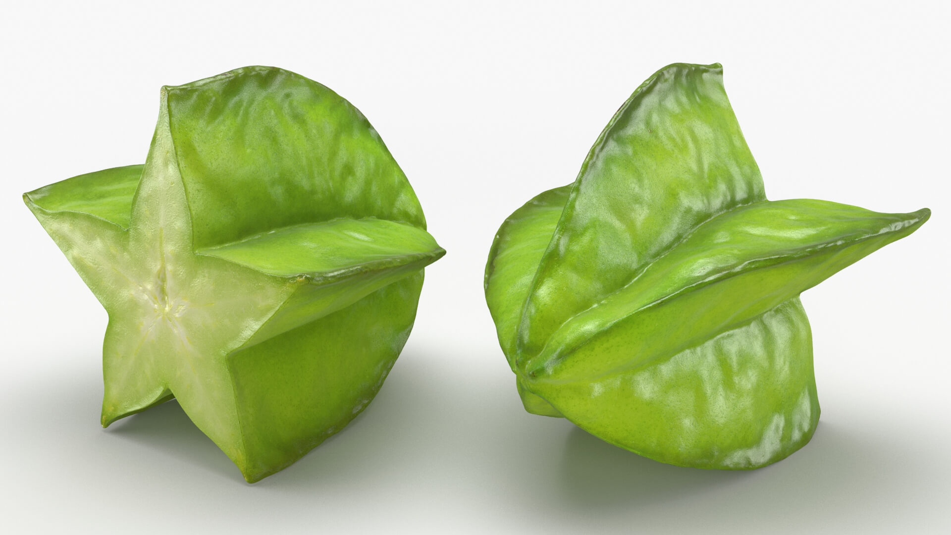 Half Cut Star Fruit 3D Model