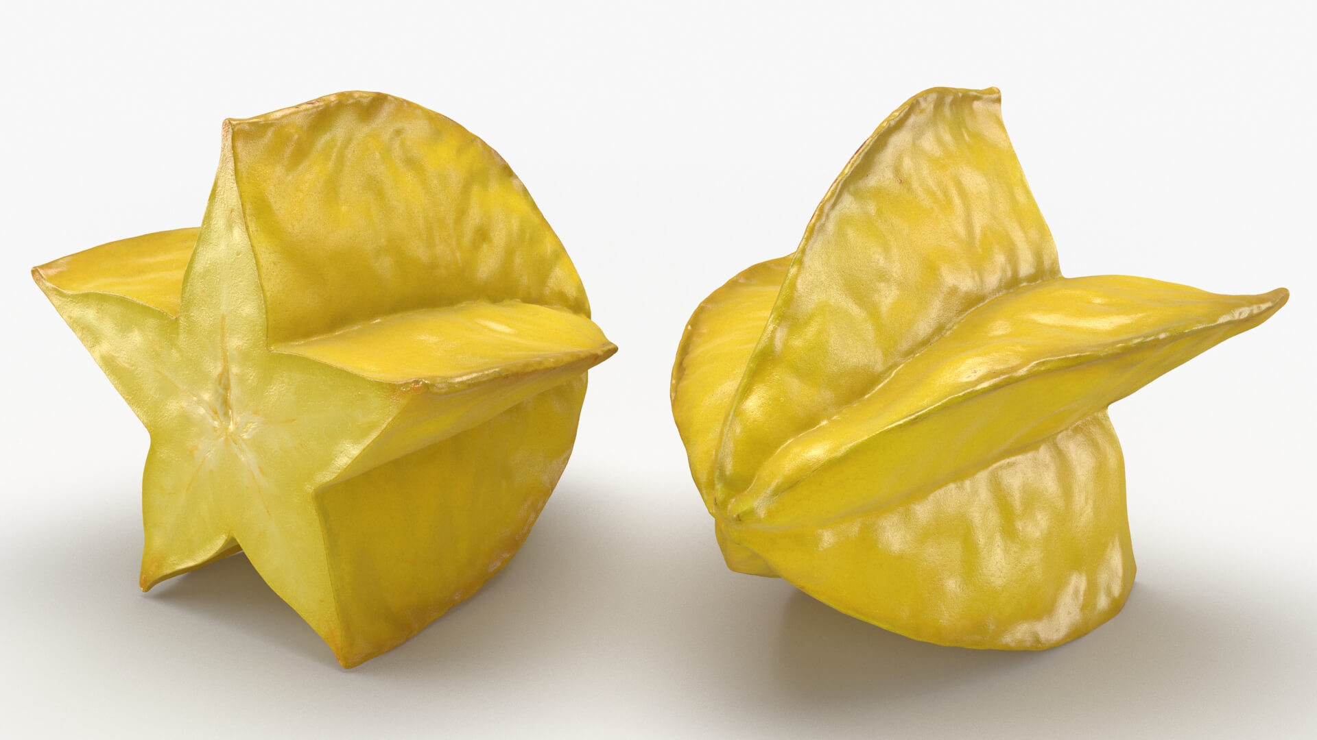 Half Cut Star Fruit 3D Model