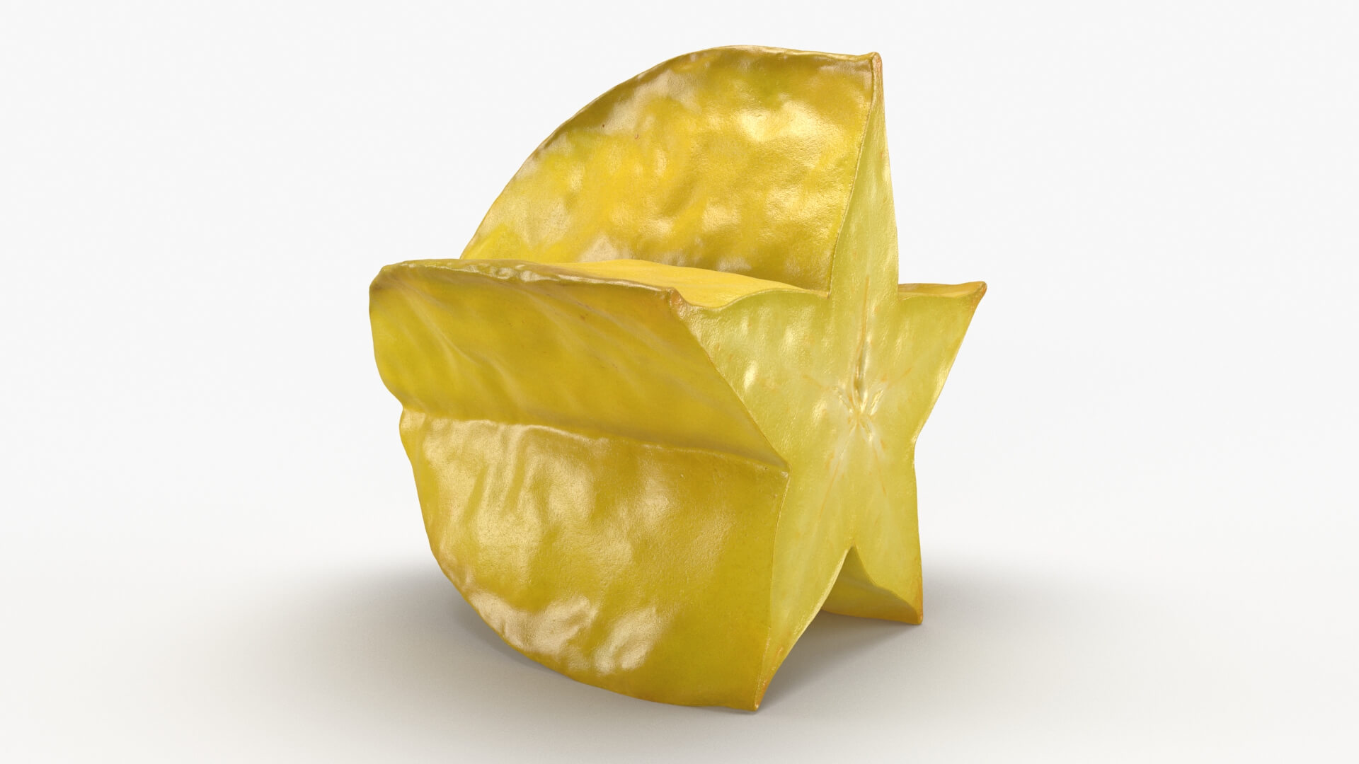 Half Cut Star Fruit 3D Model