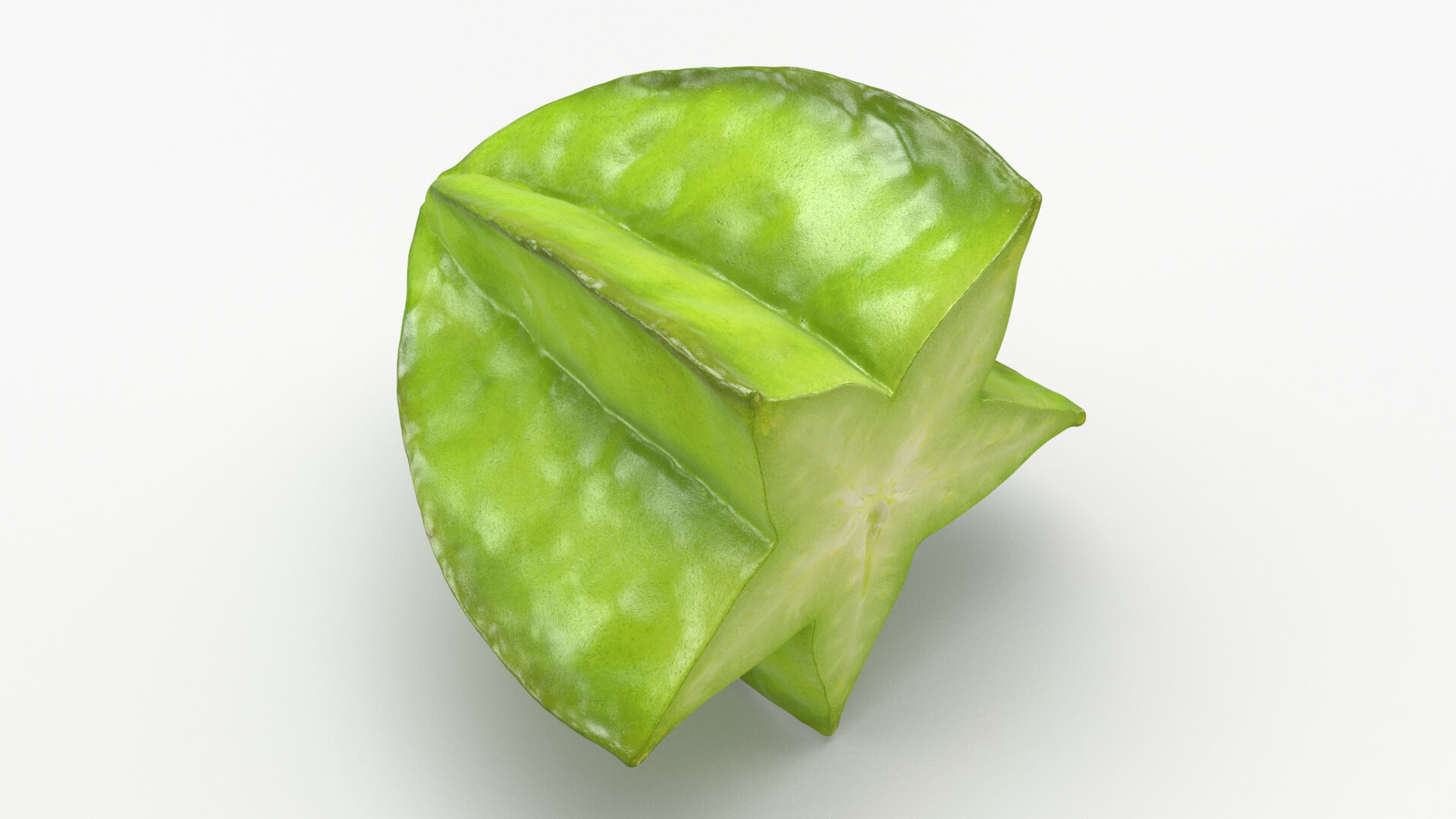 Half Cut Star Fruit 3D Model